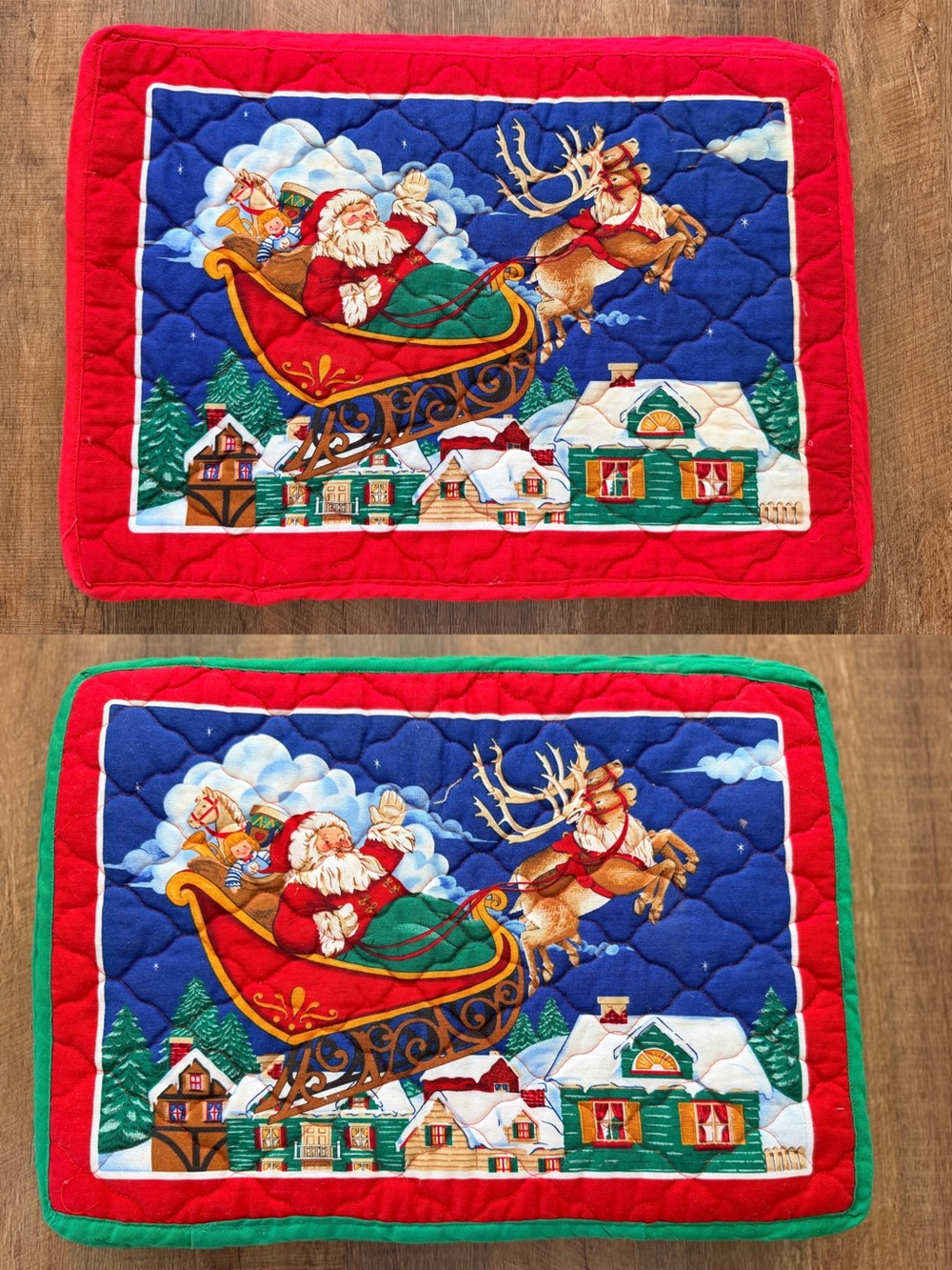Vintage Quilted Placemats Set of 21 | Retro Christmas & Farmhouse Cottagecore